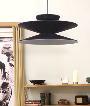 W 라메루 리모컨 펜던트전등 LED식탁조명12W (블랙+그레이)