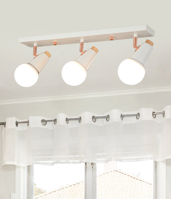 샤샤 3등 직부 주방등 [블랙/화이트]