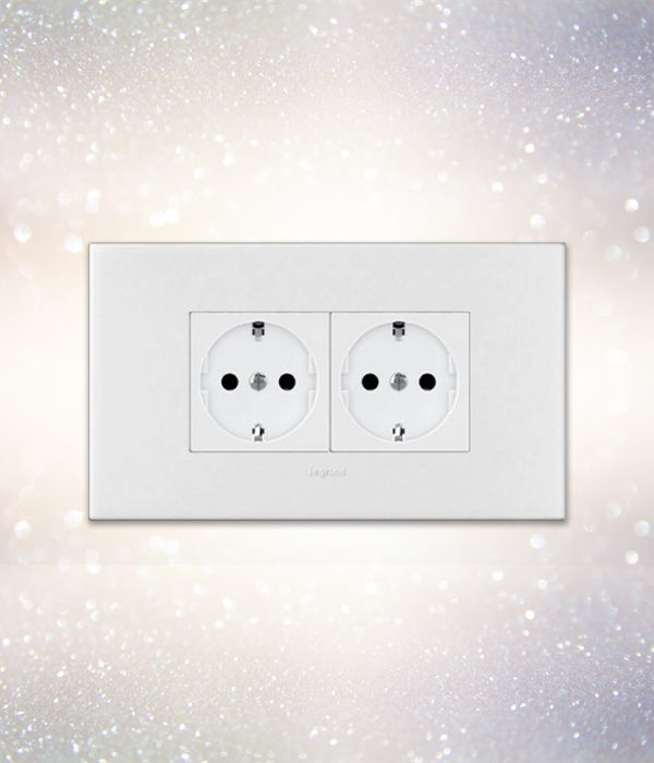 W 르그랑 아테오 유럽형 2구 콘센트 통신조합